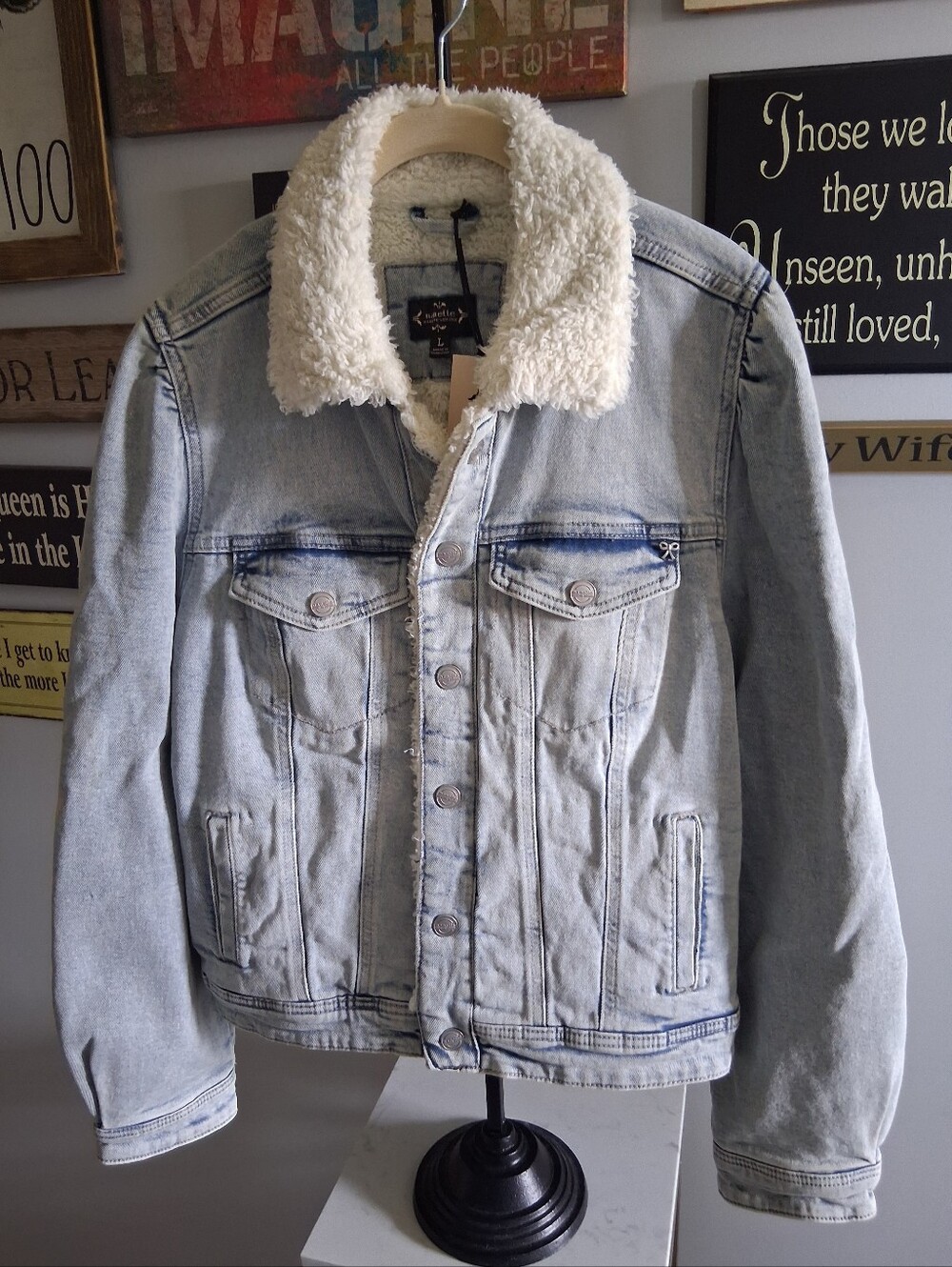 Fur Lined Denim Jacket by Nanette Lepore